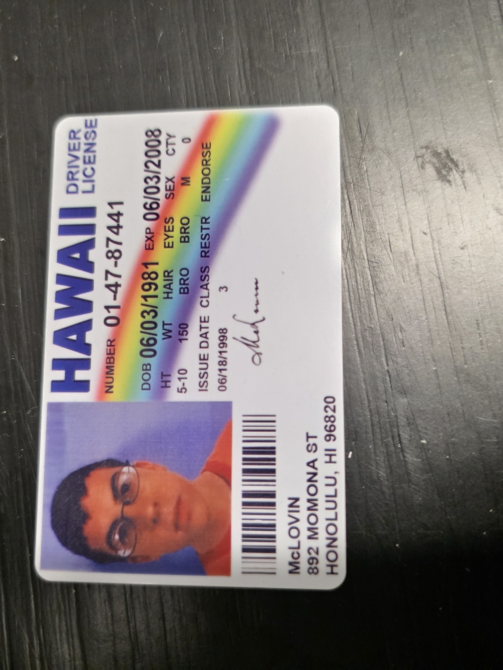 Mclovin ID card